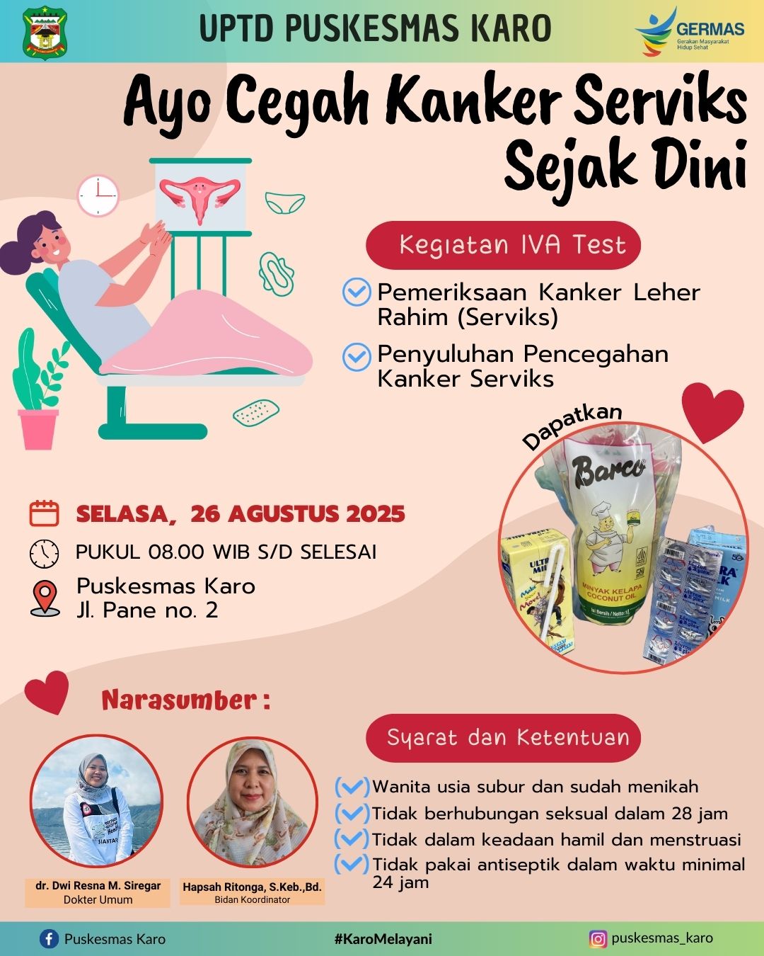 Pemeriksaan Kesehatan dan Gebyar IVA Test